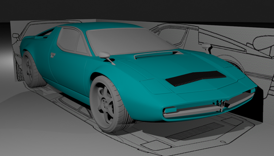 3ds max: Maserati Merak